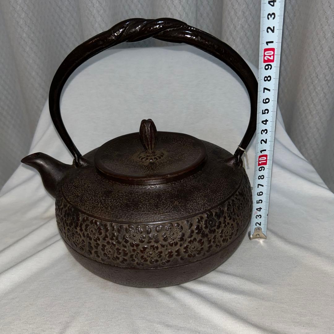 南部鉄器　鉄瓶　盛栄堂　スズミ桜