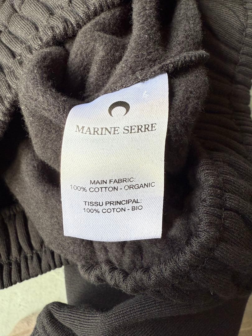 Marine Serre マリーンセル ブラック クロップド スウェット