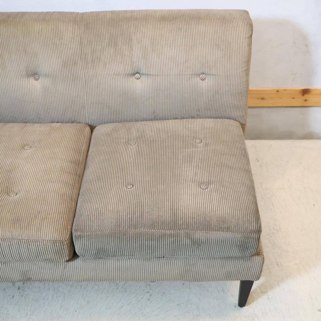 クラッシュゲート GRESS 2人掛けソファ 右肘 ジャガード ベンチソファー