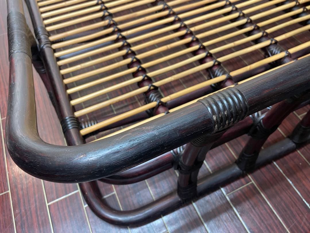 ワイ・エム・ケー長岡 ラタン シングルベッド 籐 分割式 すのこ状 マットレス