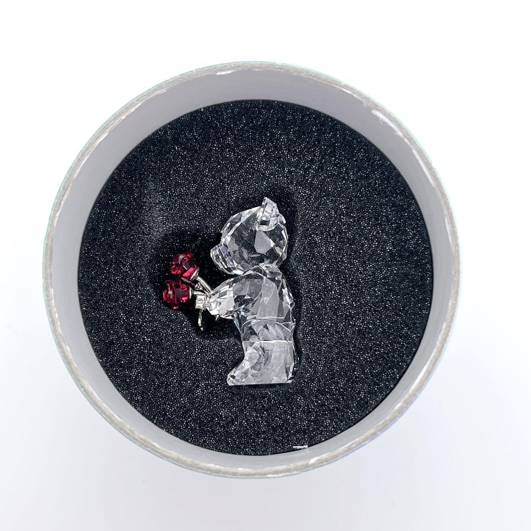 【箱付】スワロフスキー クリスベア くま 赤いバラ 薔薇 リボン 入手困難 廃盤