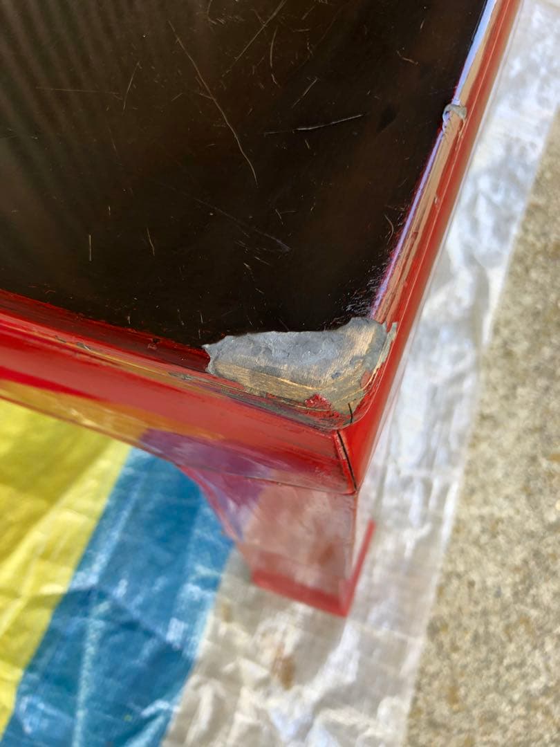 アンティーク家具　座卓 ちゃぶ台 風景画デザイン　豪華　レトロ