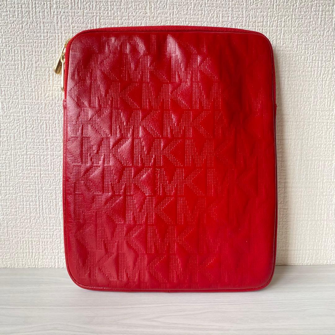 希少 MICHEL KORS iPad ケース レッド 赤 ゴールド タブレット