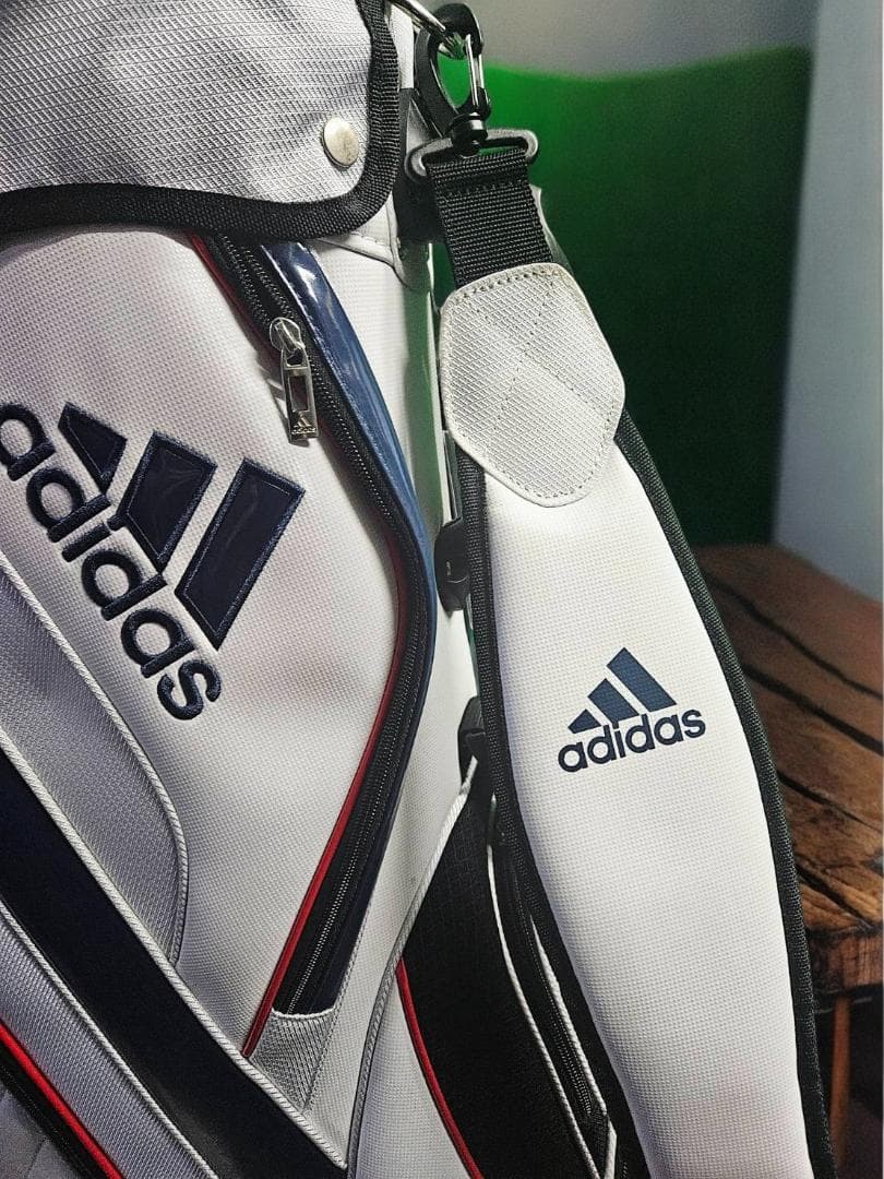 送料無料/超美品　adidas ゴルフバッグ トリコロール