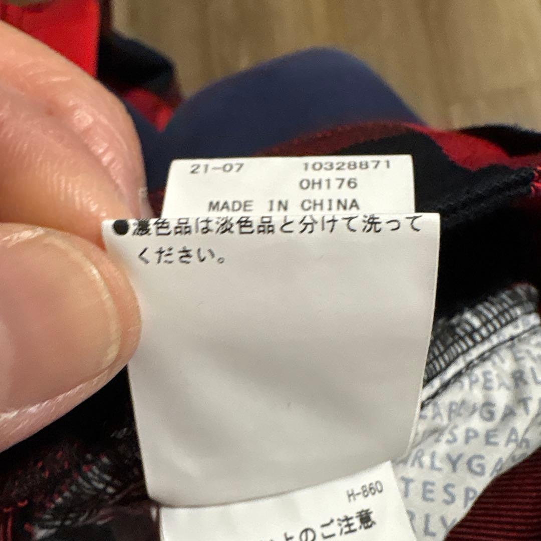 【美品】PEARLY GATES チェックパンツ レッド/ブラック