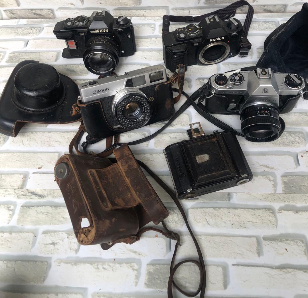 キャノン、コニカなどまとめて5台ジャンク(A166)