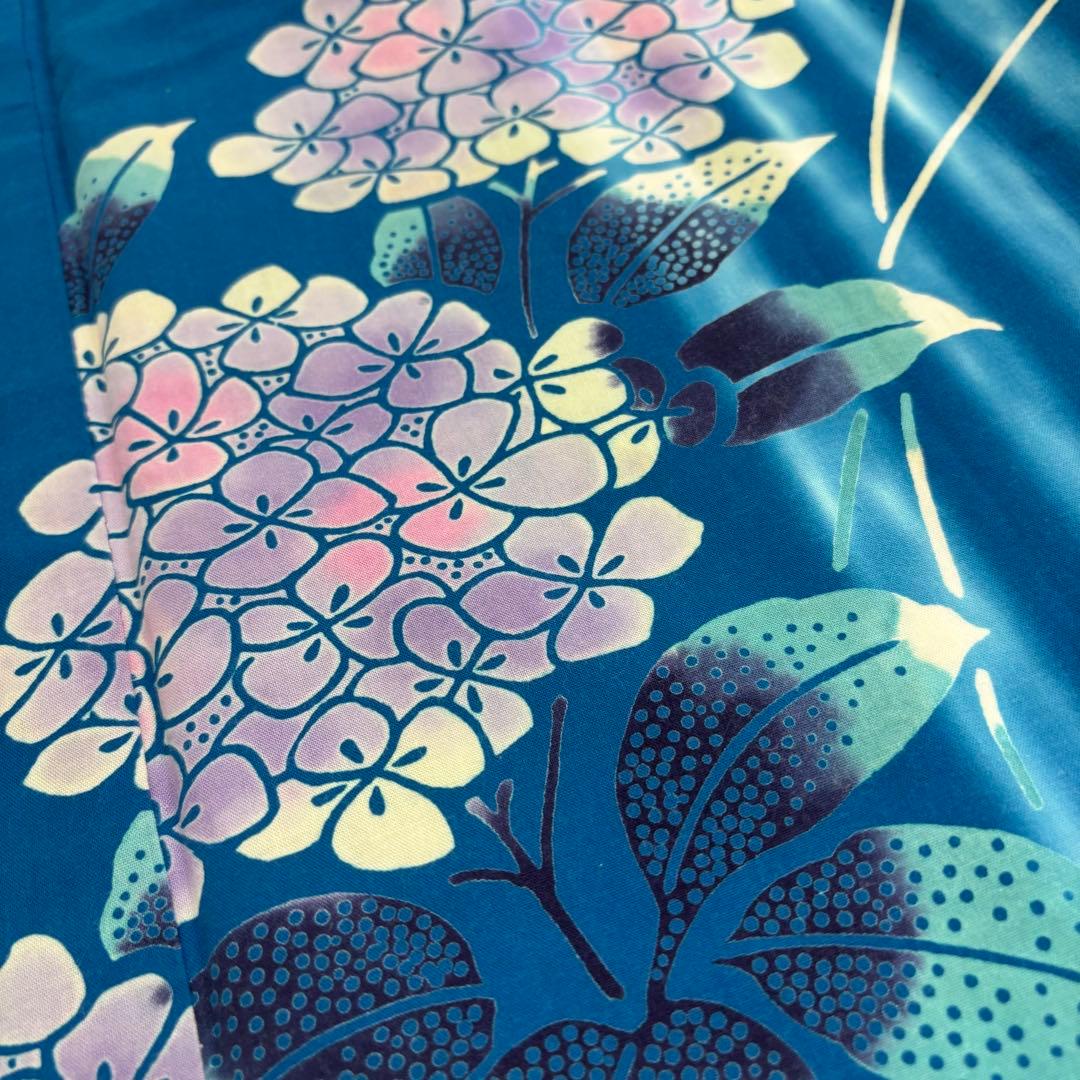 m*i様 AK-7968 夏浴衣 浴衣 裄66.5 注染 コーマ地 紫陽花 盛夏