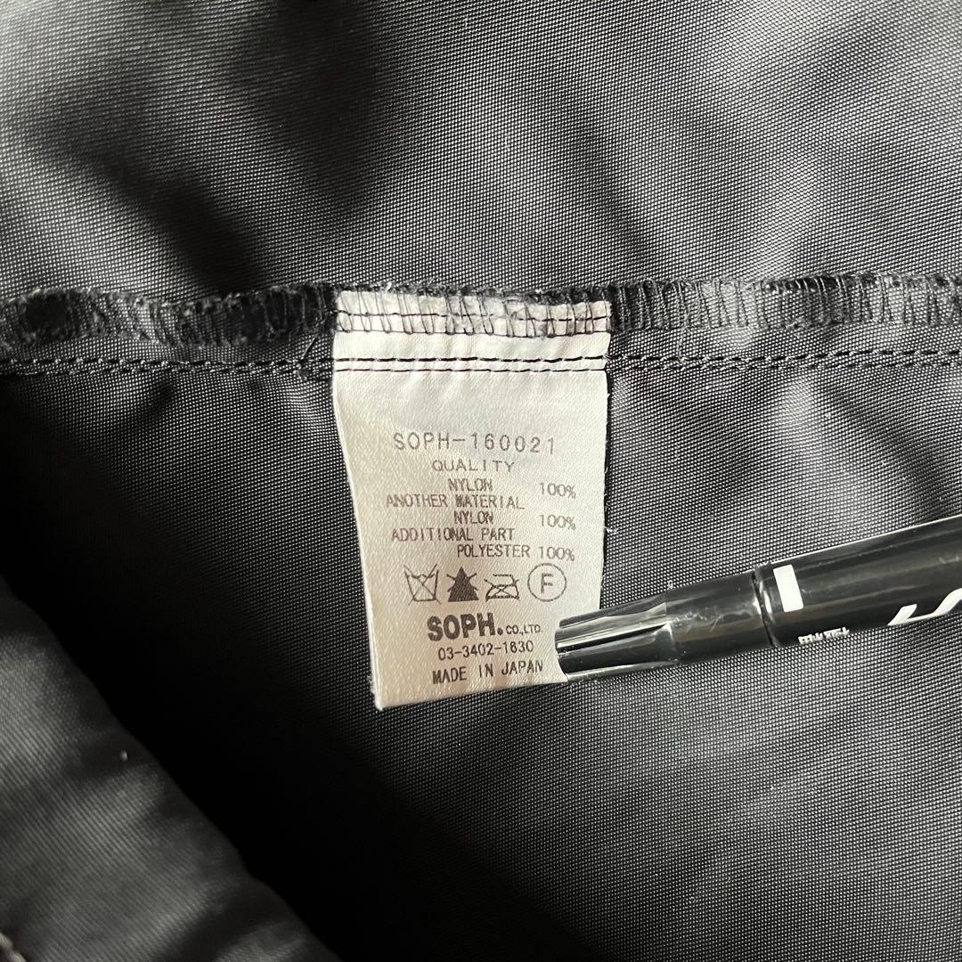 鉄雪SOPHNET. ナイロンジャケット 黒 ソフネット　コーチ　ブルゾン