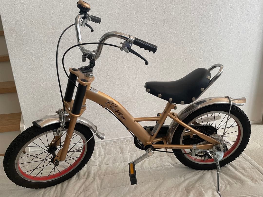 お引き取り限定 キャデラック 16インチ 幼児用自転車 ゴールド 希少 廃盤