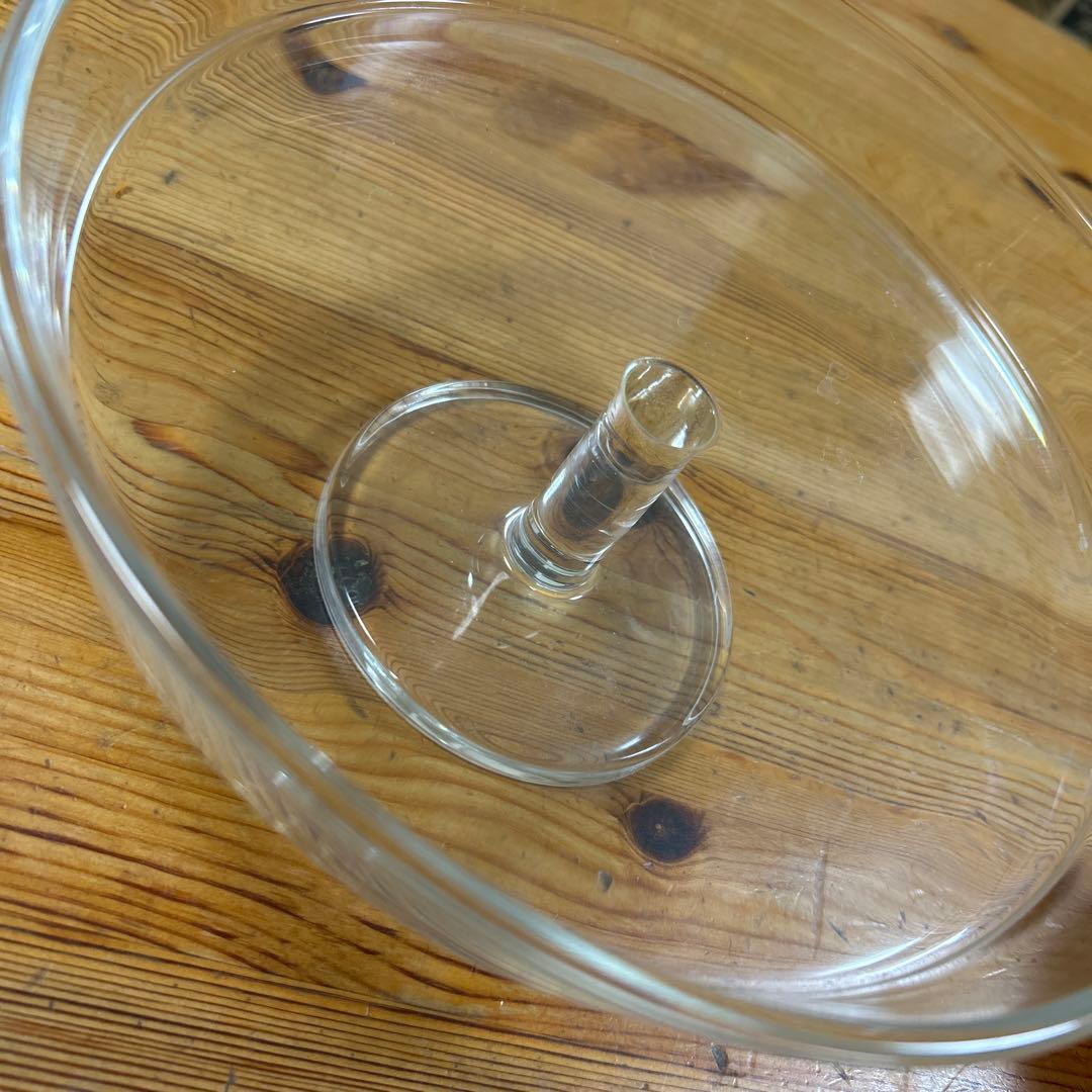 作家　ガラス作家　コンポート　フルーツ皿　ケーキ皿　23㎝　大