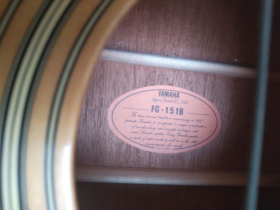 美品 YAMAHA製 FG-151B アコースティックギター スプルース材 6弦