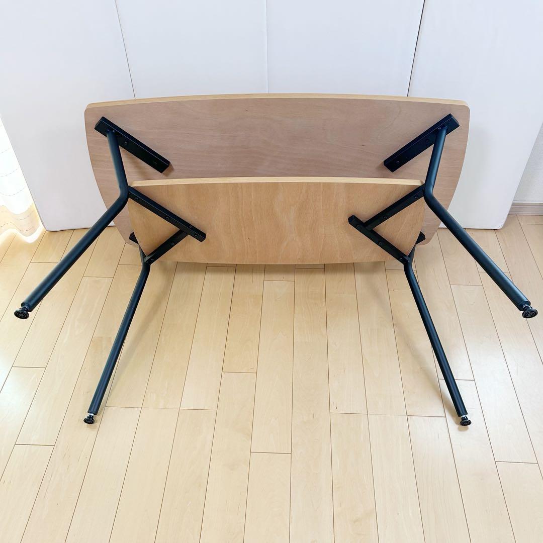 東谷　センターテーブル　ダイニング　天然木　オーク　アイアン脚　幅110 極美品