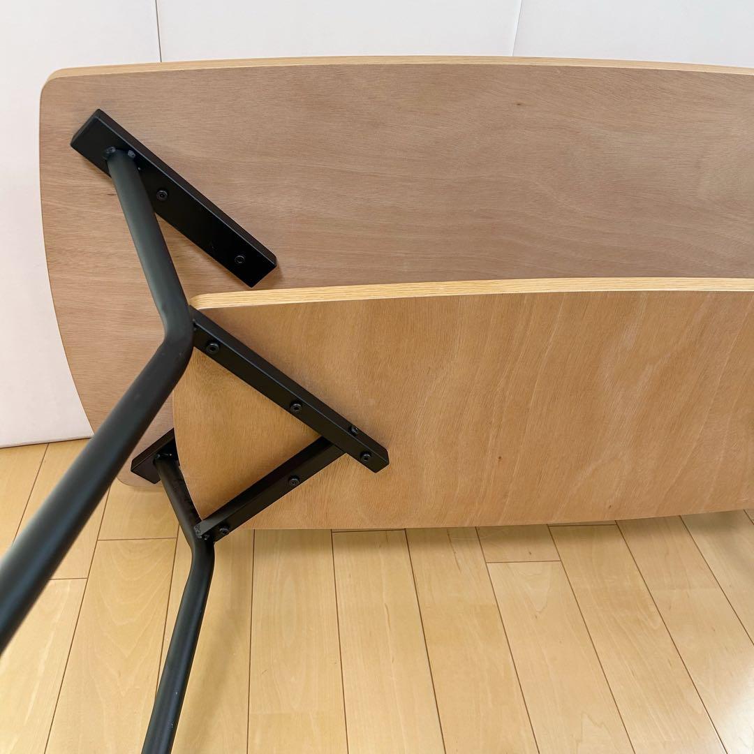 東谷　センターテーブル　ダイニング　天然木　オーク　アイアン脚　幅110 極美品