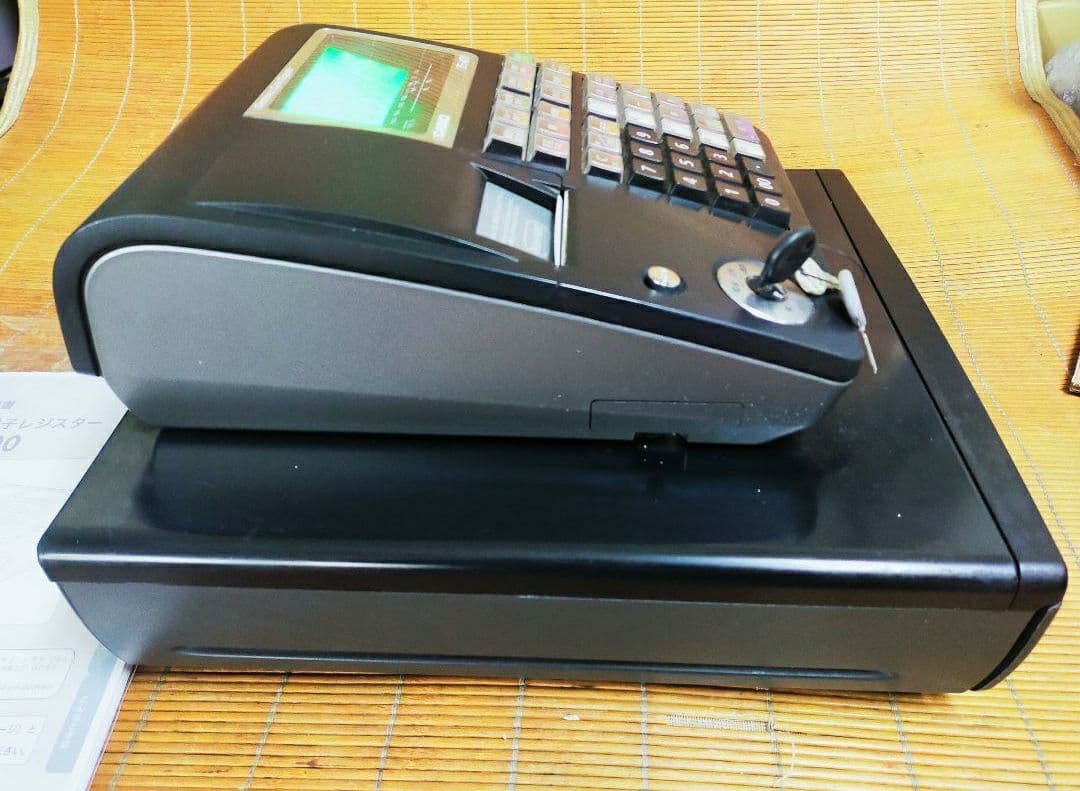 カシオレジスター　TE-400　フル設定無料　美品PC連携売上管理　383838
