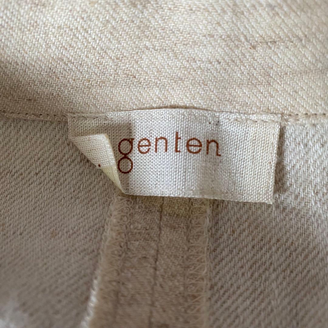 新品タグ付✨genten ゲンテン 綿 麻 毛 ワンピース 羽織り 40 L