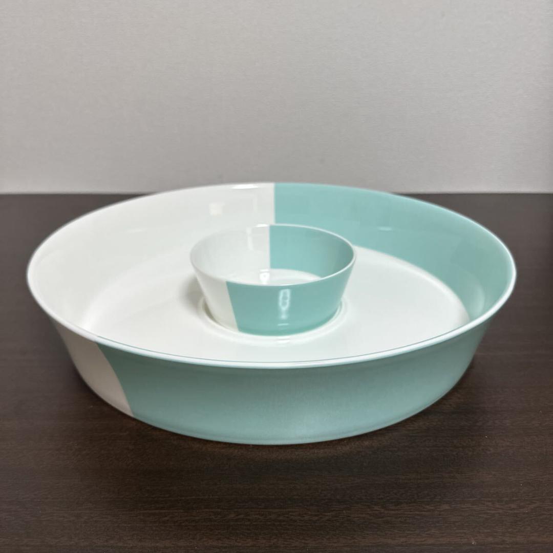 ティファニー カラーブロック オードブル 大皿 直径33㎝ ボウル 2点セット