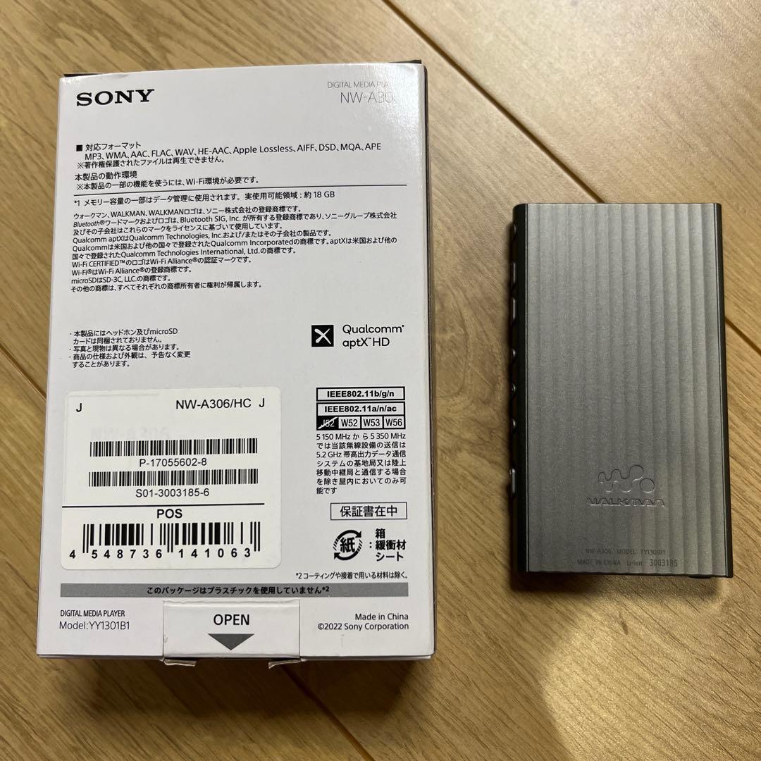 SONY NW-A306 DAP デジタルオーディオプレーヤー 32GB グレイ