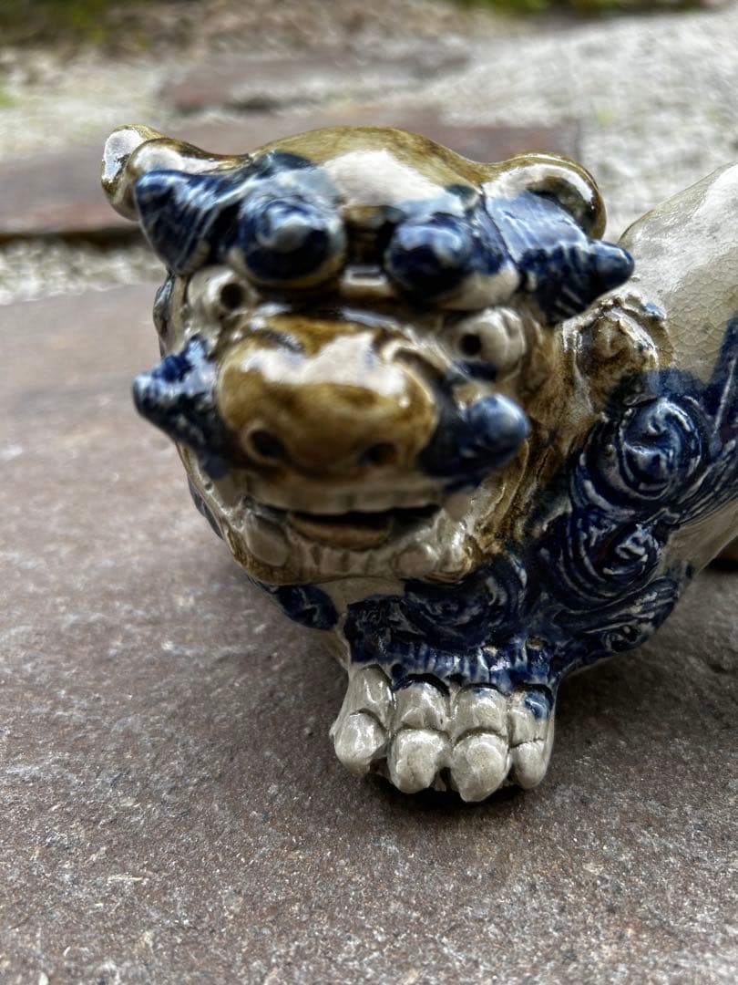 シーサー　2体　大小　沖縄　琉球　アンティーク