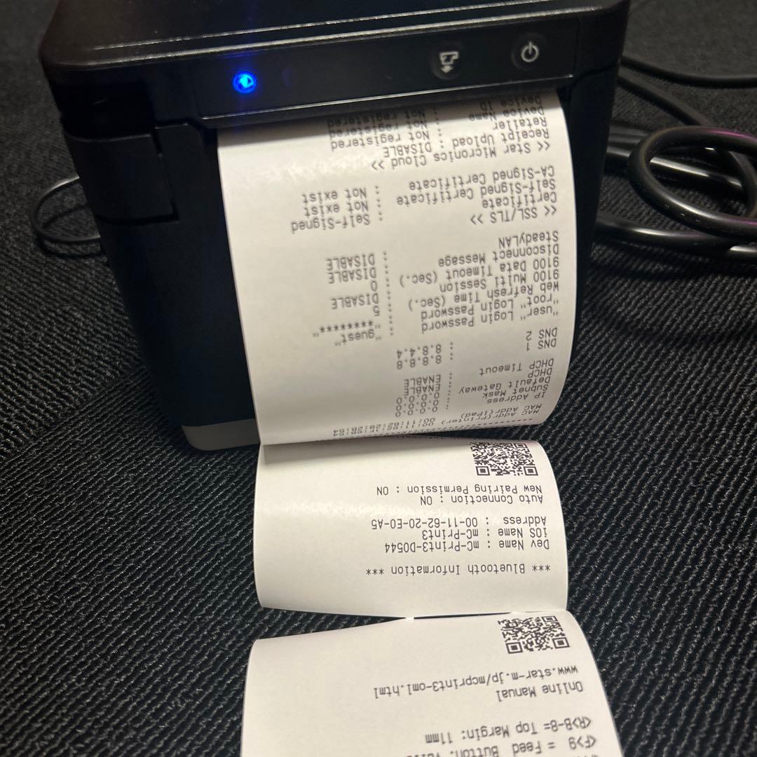 ほぼ未使用品　Star mC-Print3 MCP31LB BK JP