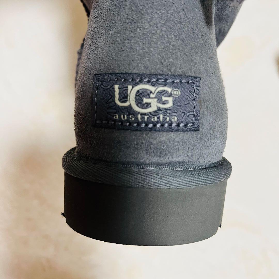 アグUGG W BAILEY BOW CORDUROY グレー 7 24cm
