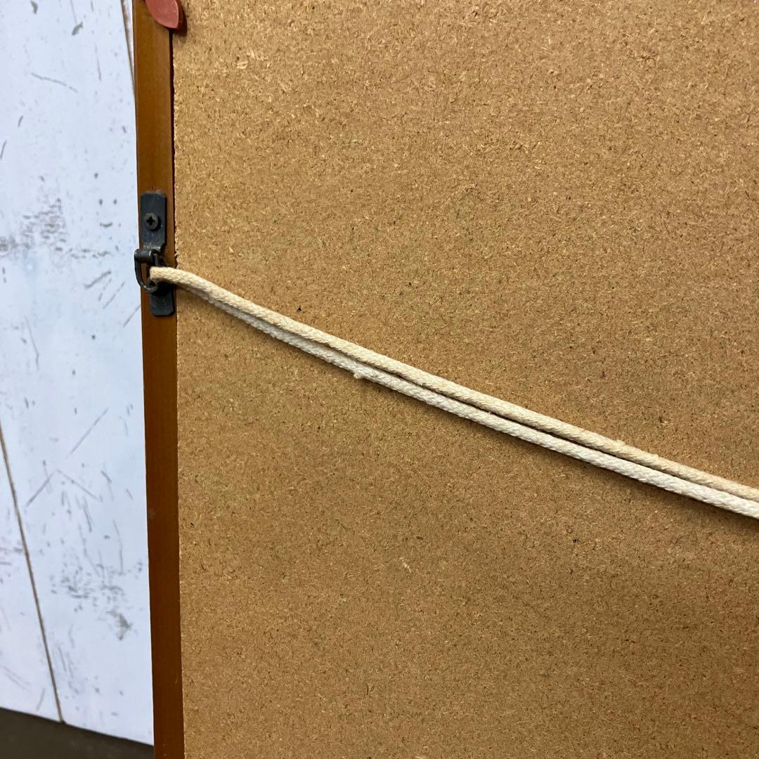 昭和レトロ 絵画 油彩画 油絵 風景画 街並み 額装 額縁 額入り アート