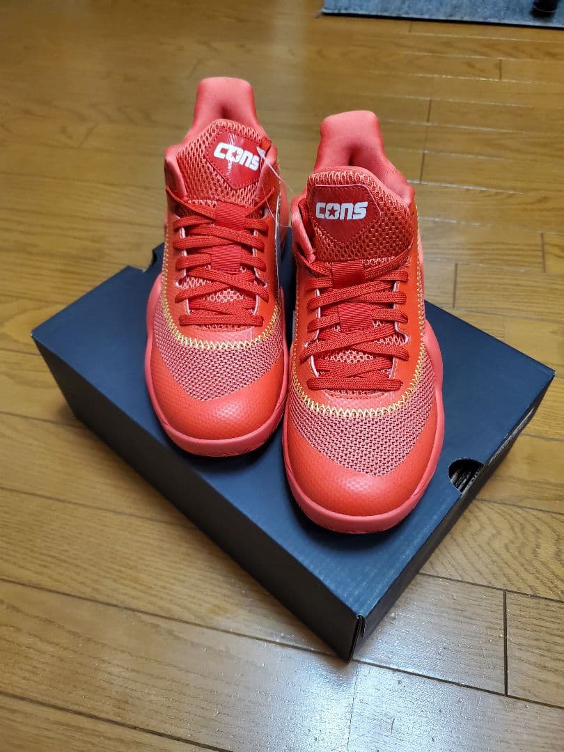 26.5cm コンバース バッシュ レッド 富樫勇樹 千葉ジェッツ　ポスター付き