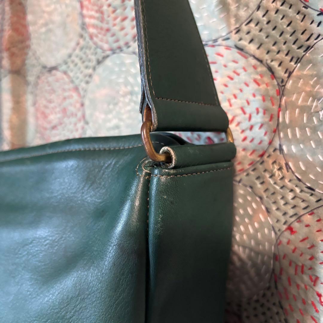 希少OLD COACH　オールドコーチ／USA製緑ショルダーバッグ0620301