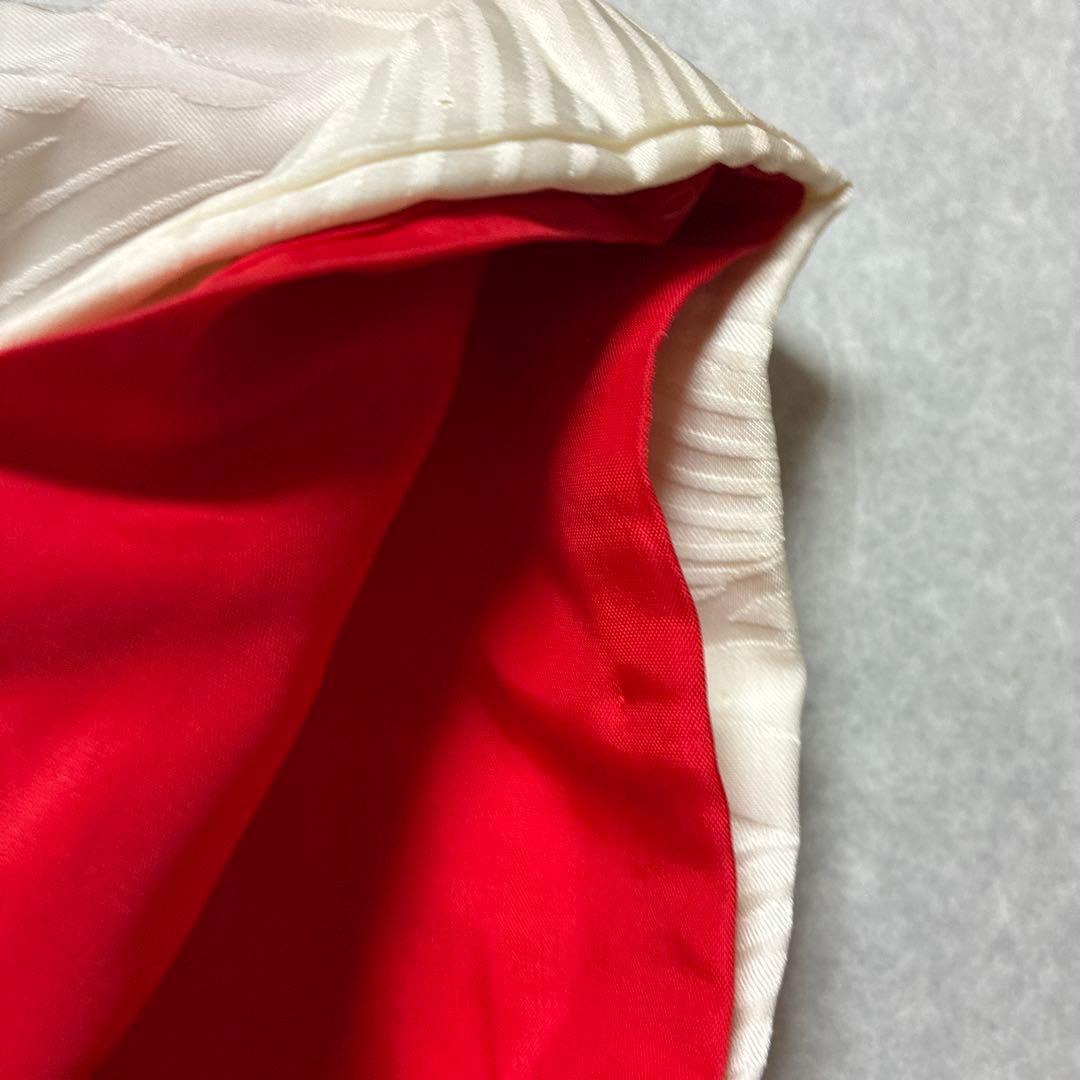 ち*ぃ様 花嫁着物白無垢掛下。比翼、白赤色婚礼用掛下白無垢婚礼衣装鶴模様、表内側