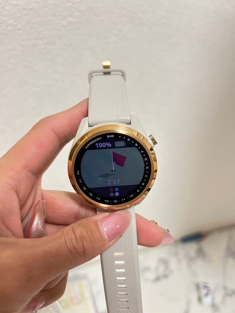 Garmin Approach S42 GPSナビ ホワイト/ゴールド