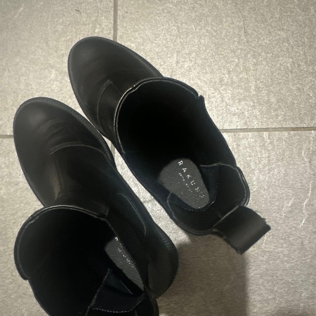 RAKUNA 整体ブーツ　サイドゴア ブラック Lサイズ