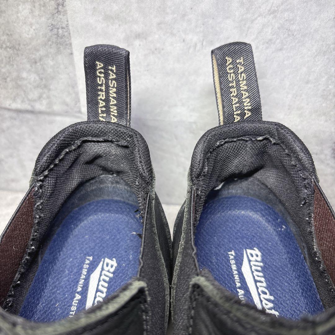 アッパー美品 Blundstone サイドゴアブーツ 7 ローカット 本革 黒