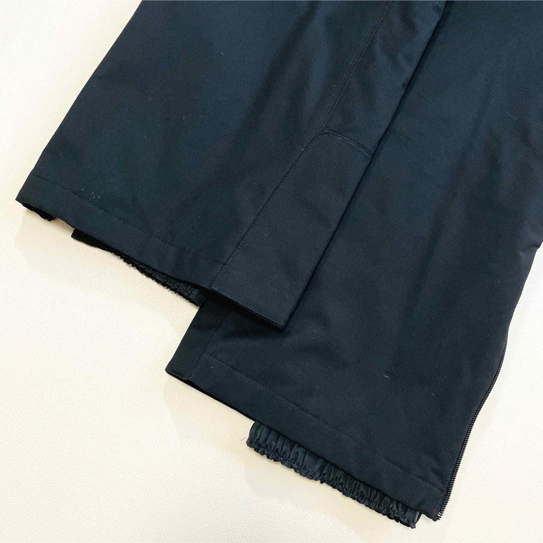 6647【美品】デサント　ビブパンツ　スキーウェア　中綿入り　ヒートナビ　黒