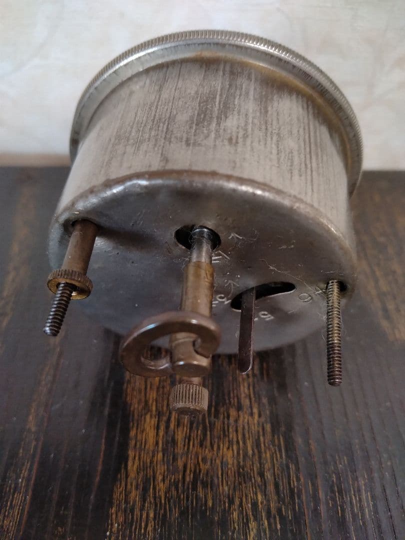 アメリカンビンテージ　レトロ　アンティーク　 ブロンズデスクライト　時計付き照明