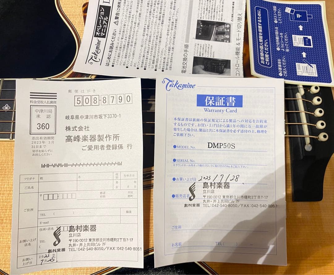 タカミネ DMP50S 2ピックアップ エレアコ ナチュラル