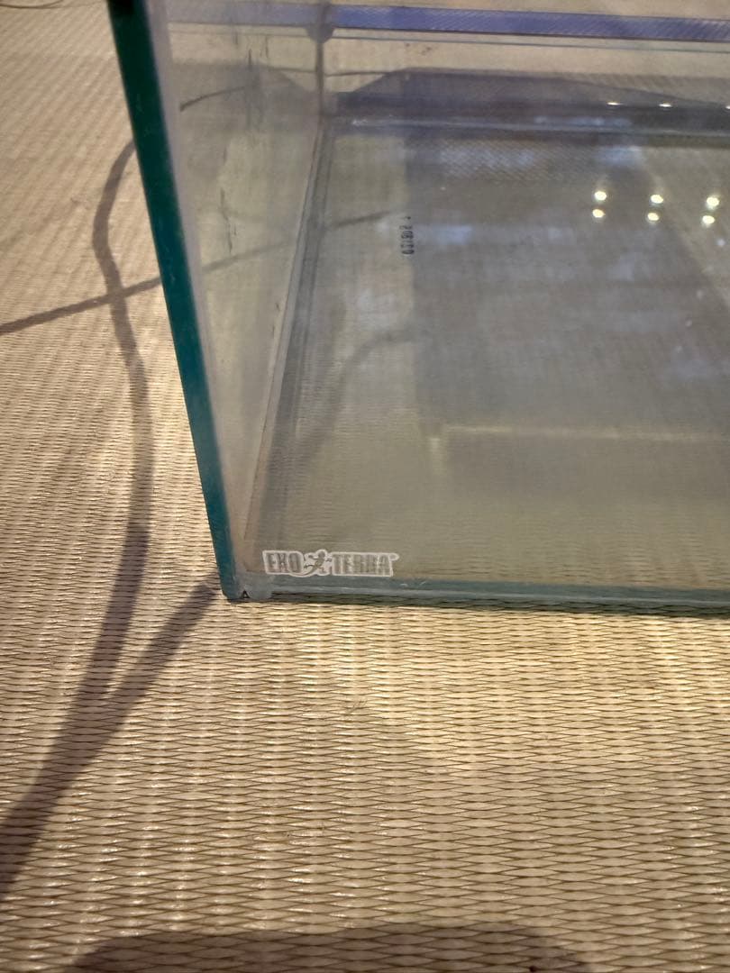 ガラス製 爬虫類飼育用ケージ 30cm ランプ　保温シートフル装備付き