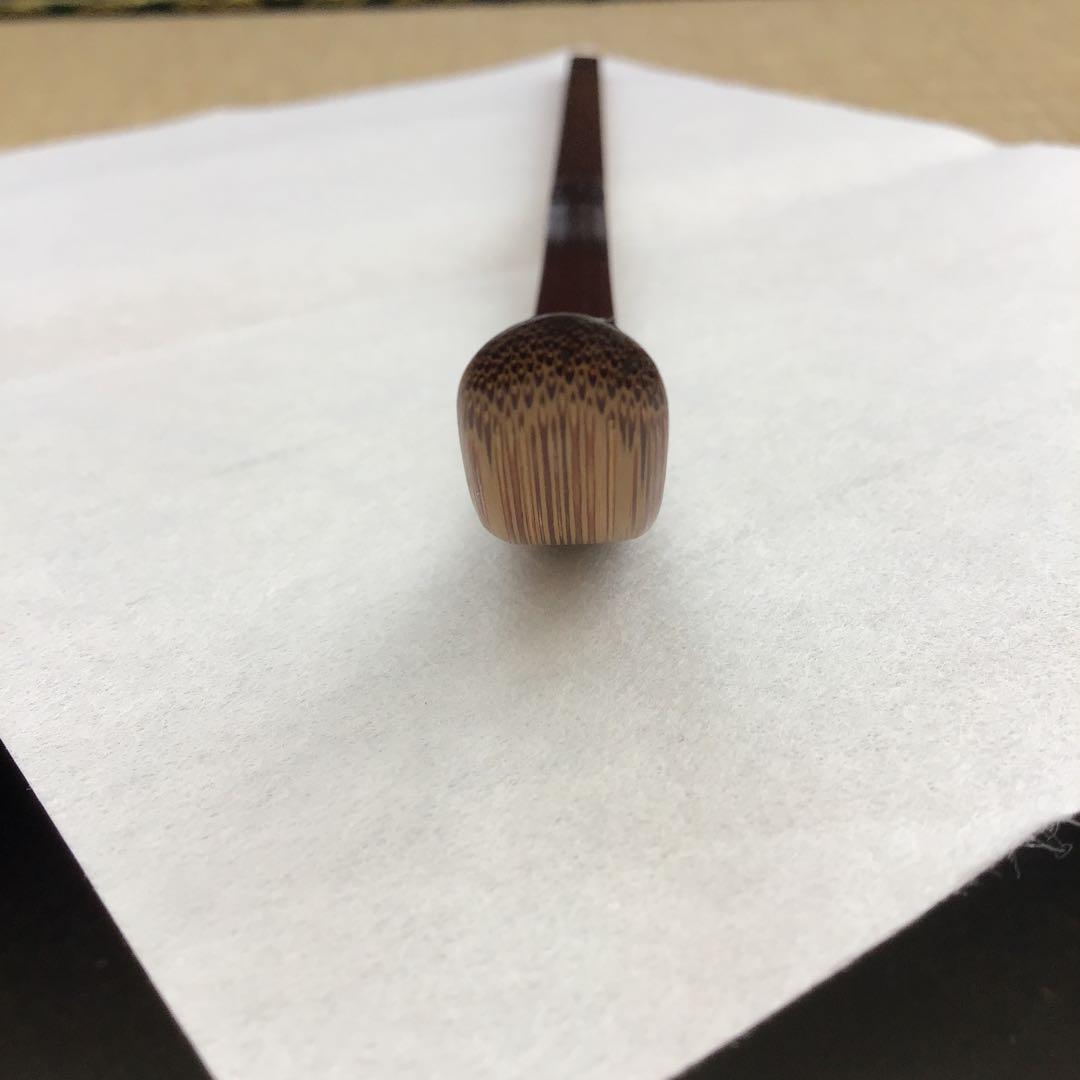 茶道具￼宝暦年代古竹茶杓　銘:花衣　宗春作　妙喜士延書付　竹箱共箱紙箱S62CS