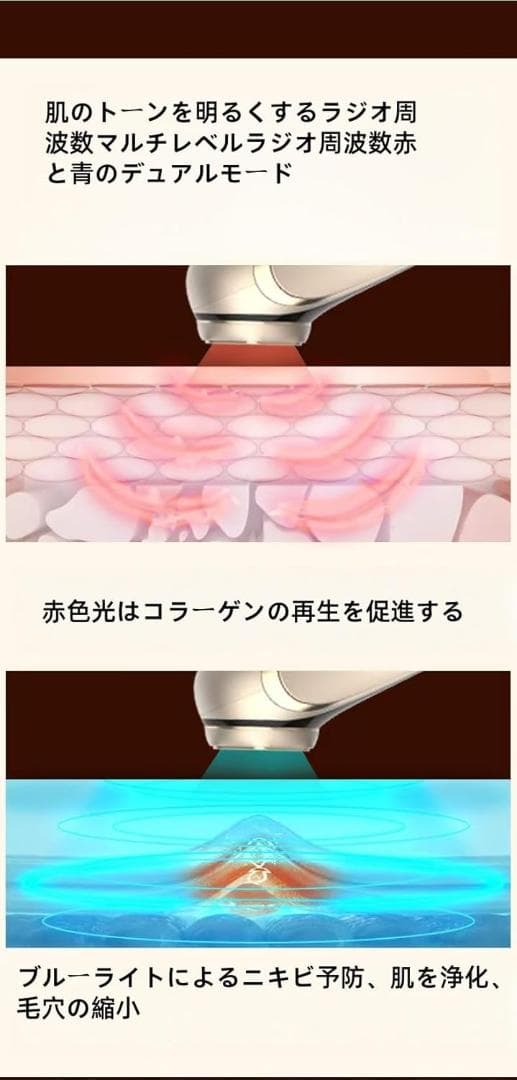 美顔器 1台多役 EMSイオン導入導出 RF美顔器 毛穴 たるみ 乾燥小じわ