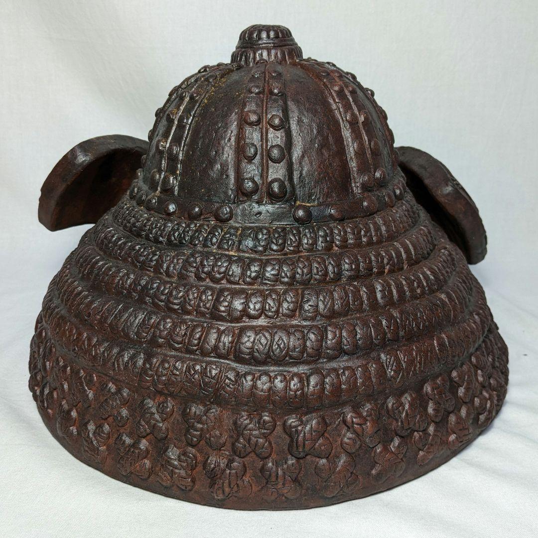 備前焼 兜 鎧武者 カブト 置物 細工物 彫刻 オブジェクト アンティーク 陶彫