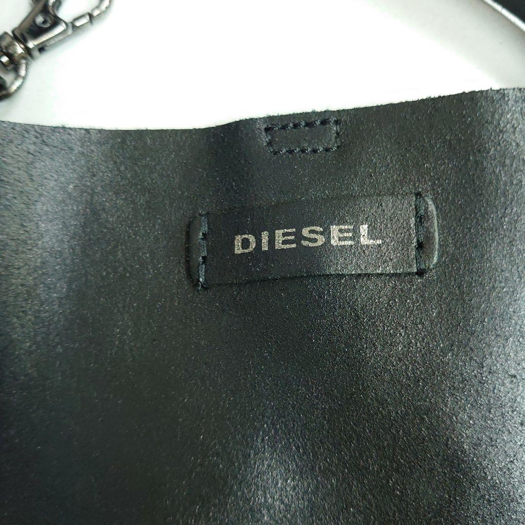 DIESEL ブラック ショルダーバッグ スタッズ付き