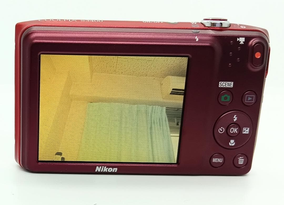 デジタルカメラ Nikon COOLPIX S3400 Red 20.1MP 7x Zoom