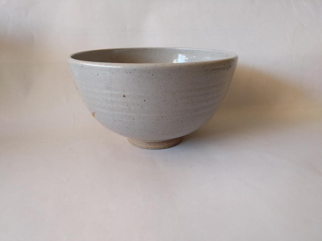 膳所焼 淡海ぜぜ 陽炎園 岩崎新定 金彩 菖蒲ノ絵 茶碗 共箱 共布 栞 美品