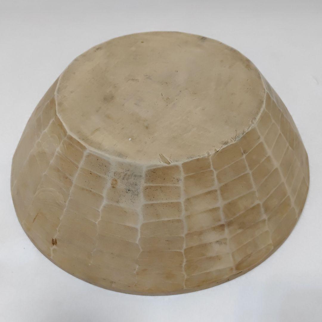 天然木 こね鉢 職人手彫り 捏ね鉢 無垢材 くり抜き 木地仕上げ 　送料無料