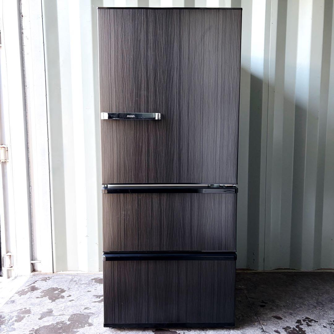 運搬取付無料！ウッディブラウン純正AQUA旬鮮チルドおしゃれ冷蔵庫！完動超美品！