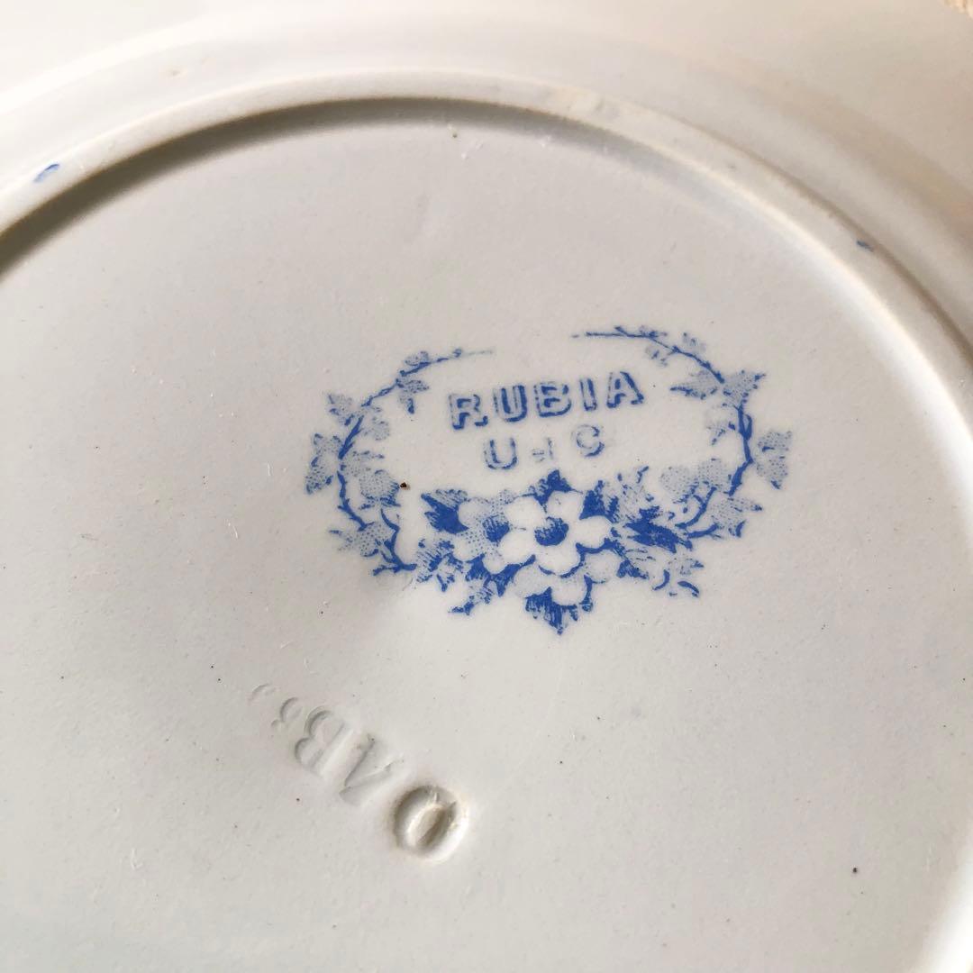 1900年代初期 フランス　サルグミンヌ《RUBIA》デザートプレート　希少