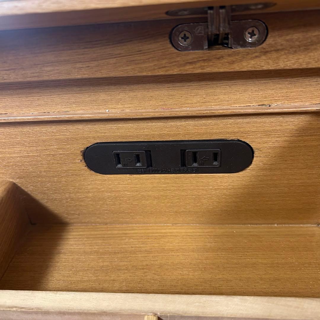 天然木　アルダー　デスクドレッサー　2wayドレッサー　化粧台　家具の大丸