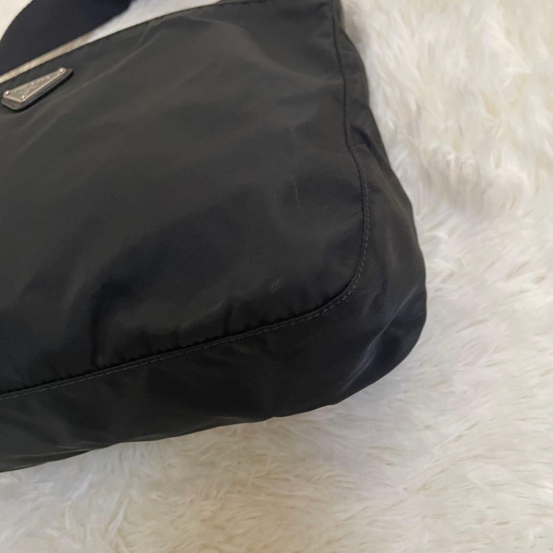 極美品 PRADA ショルダーバッグ カメラバッグ ナイロン レザー ブラック