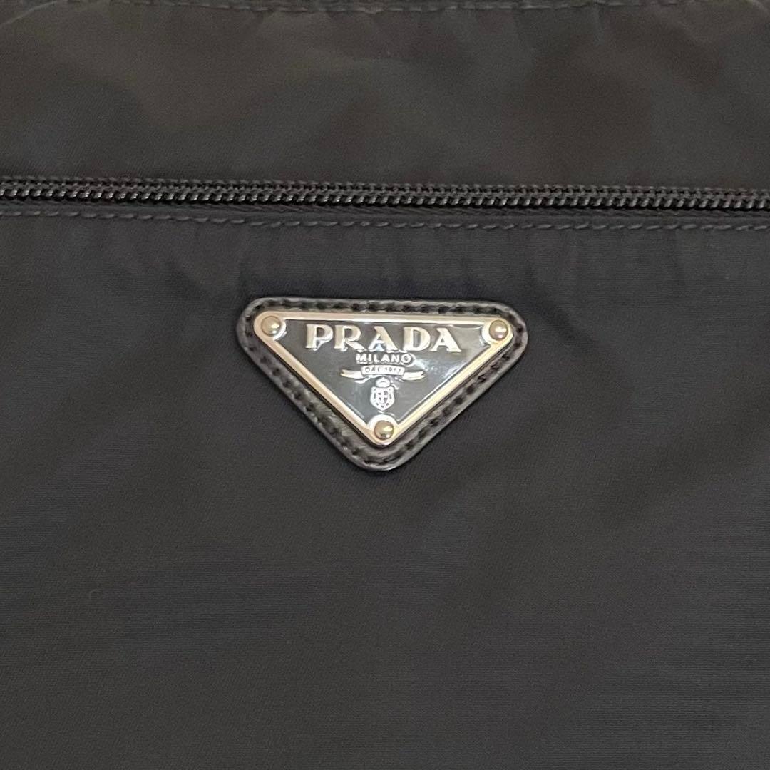 極美品 PRADA ショルダーバッグ カメラバッグ ナイロン レザー ブラック