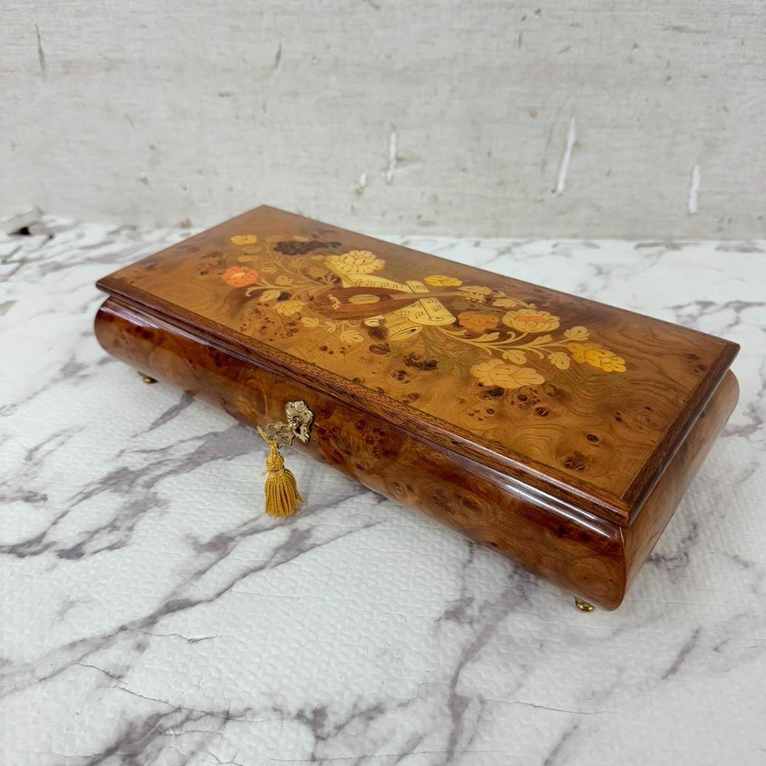 21080 オルゴール　ジュエリーボックス　小物入れ　イタリア製　アンティーク