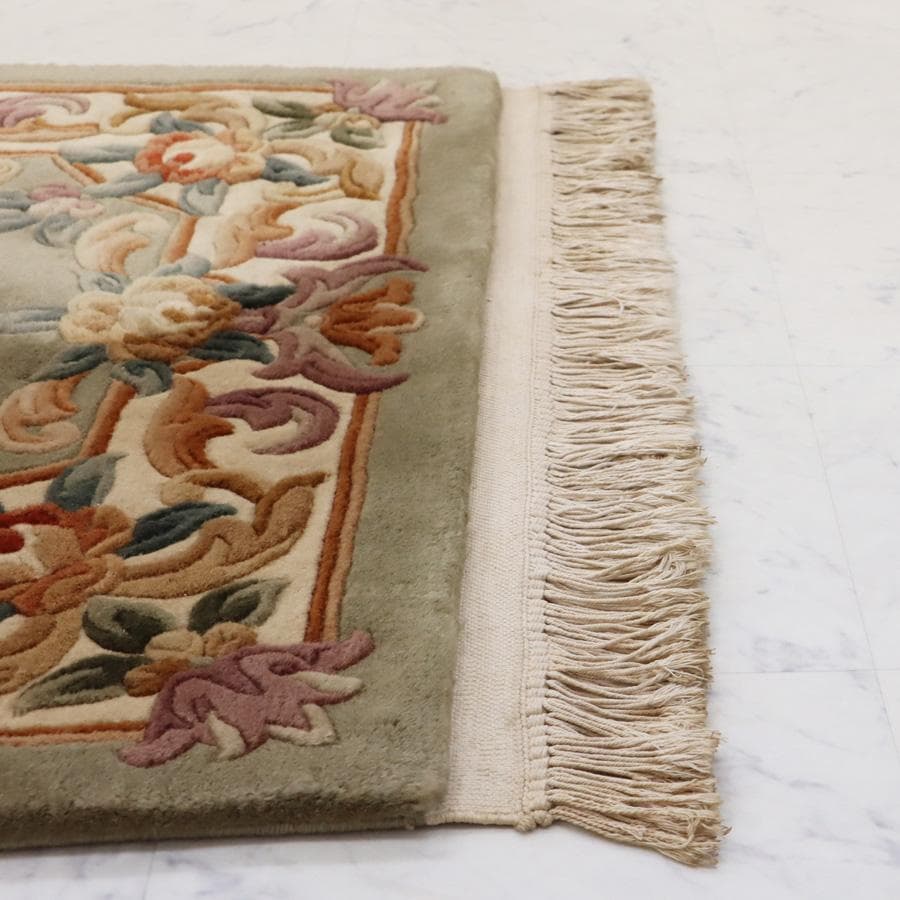 専用 Y2349-1 中国緞通 ウール ハンドカット 手織り 154×90㎝