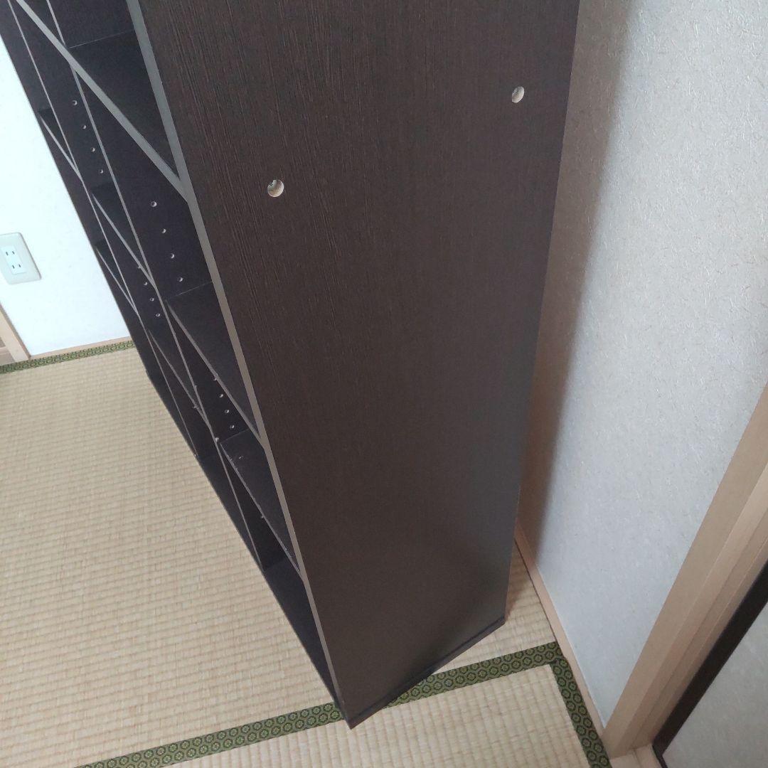 ニトリ 本棚 ダークブラウン 完成品 移動棚あり 高さ180cm